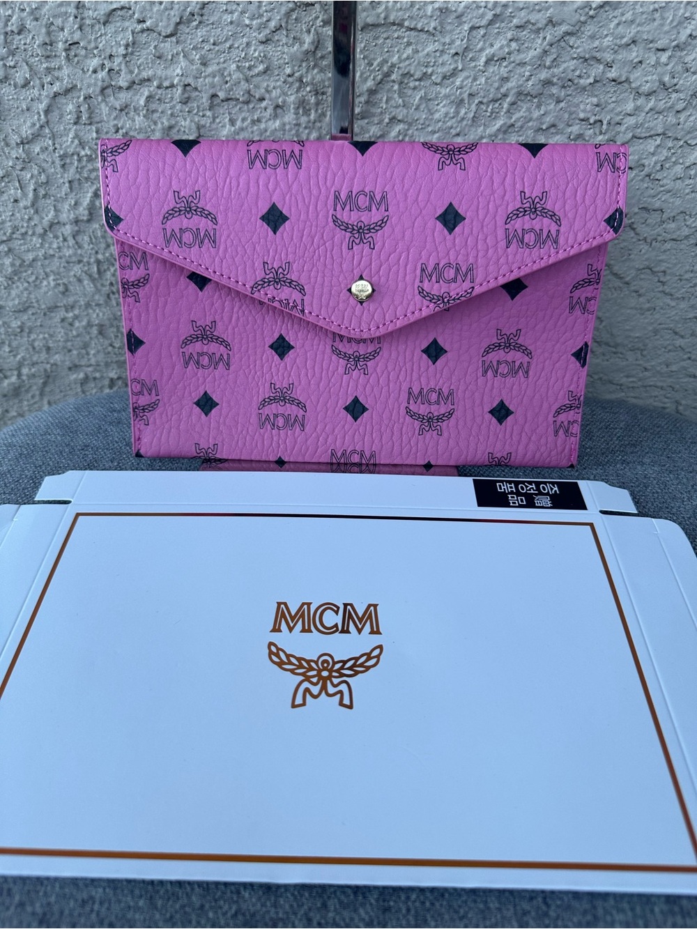 MCM Pink Logo Envelope Wallet (GWP)